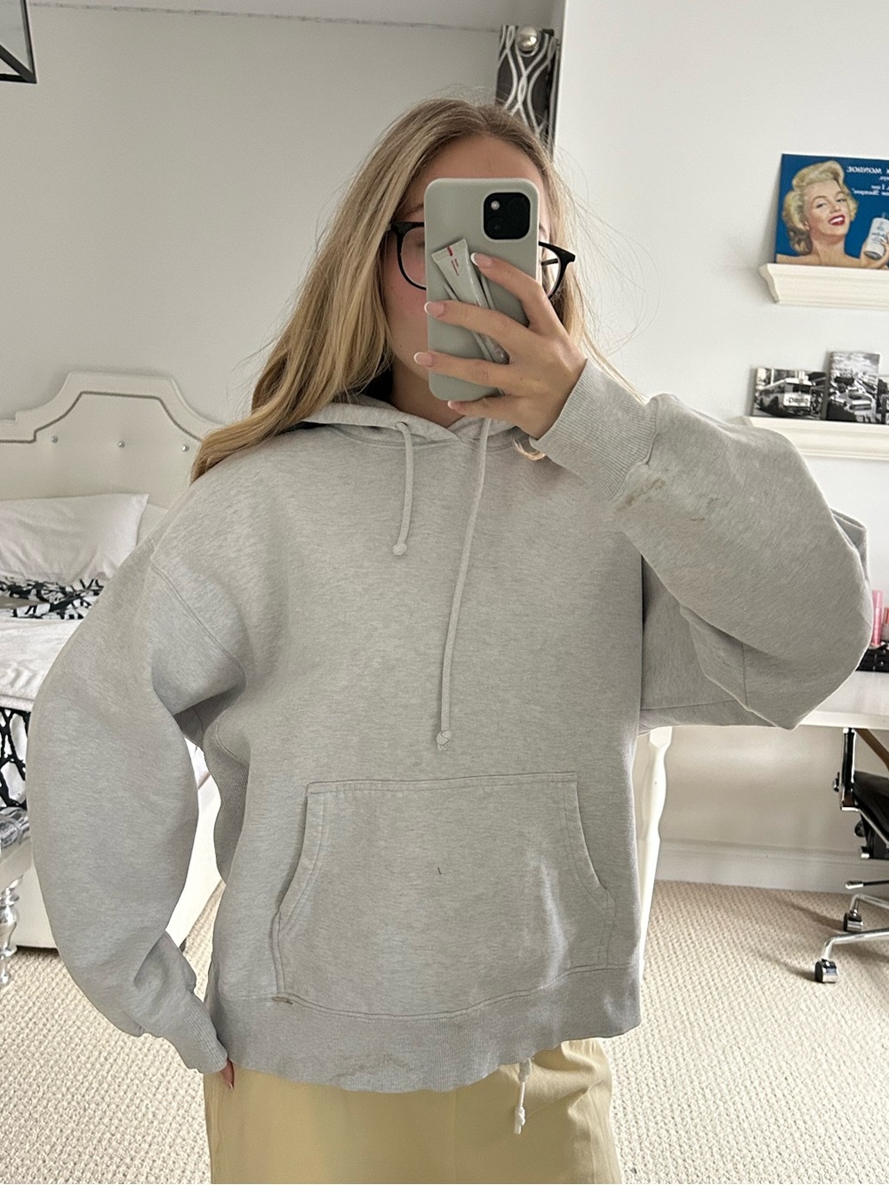 TNA CozyAF Light Gray Hoodie